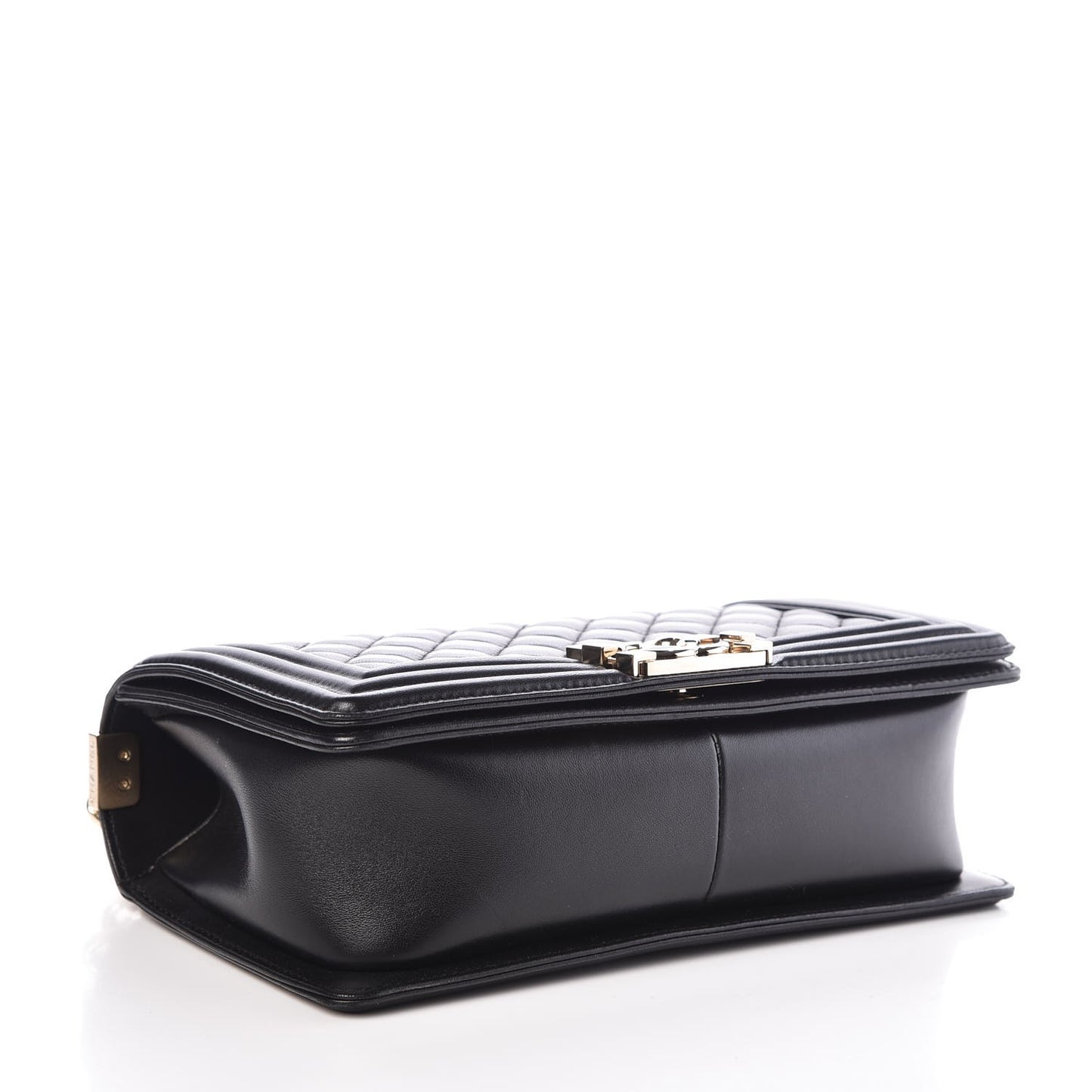 Lambskin Quilted Medium Boy Flap Black