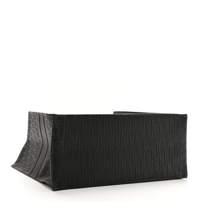 Christian Dior Oblique Calfskin Embossed Large Book Tote Black 4 of 8