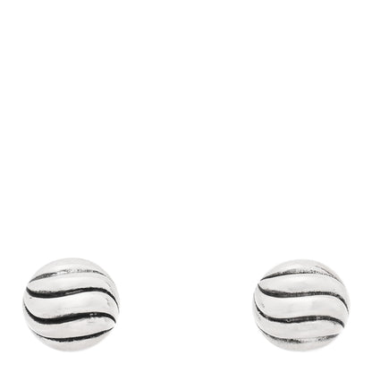 David Yurman Sterling Silver 8mm Sculpted Cable Stud Earrings 1 of 4