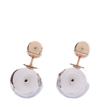 Christian Dior Mise En Dior Tribal Earrings Gold Silver 1 of 4