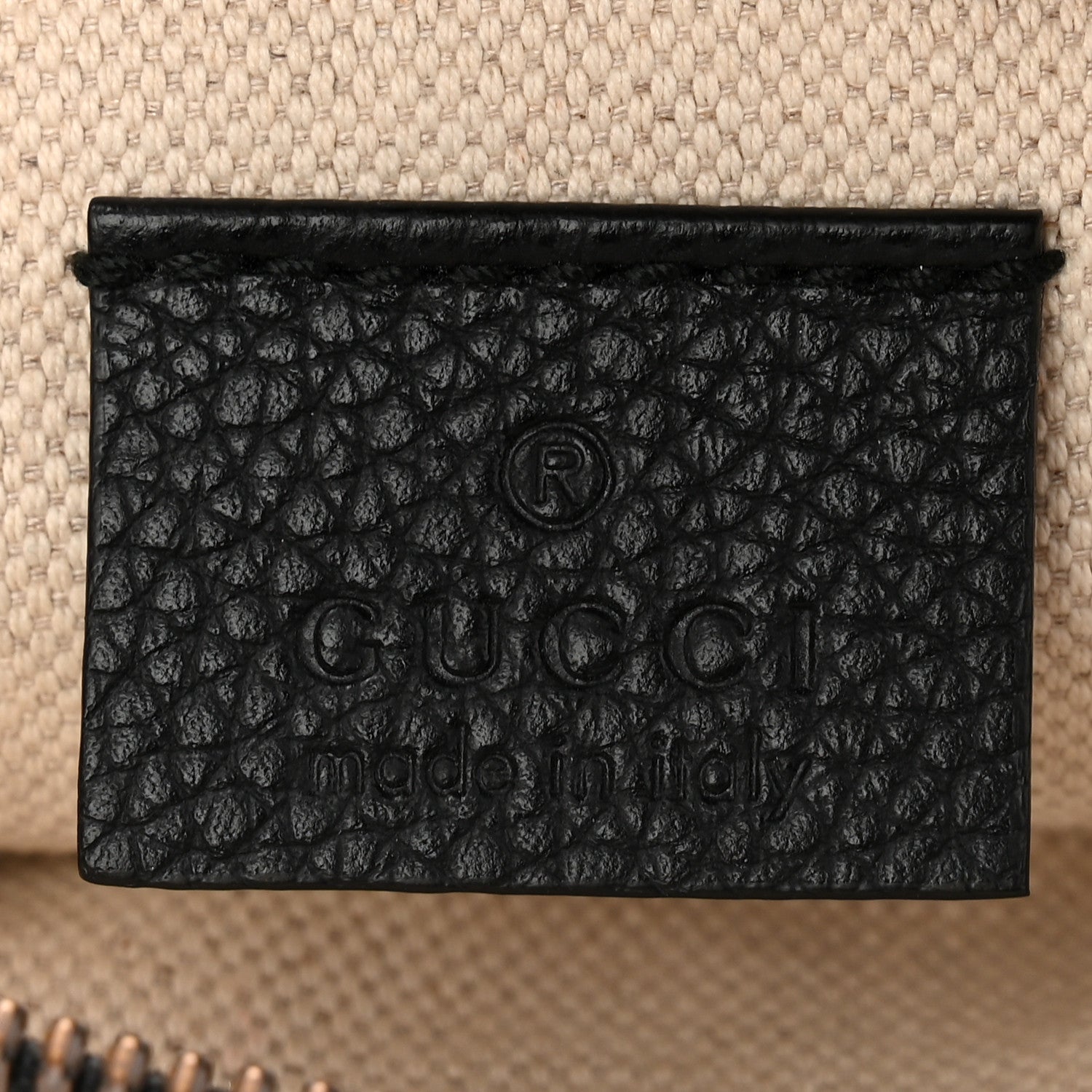 Gucci Grained Calfskin Small Logo Belt Bag Black 6 of 10