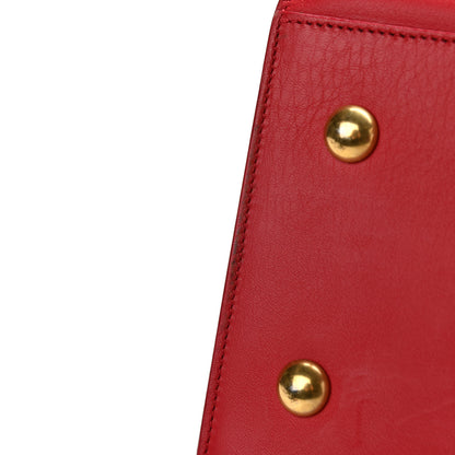 Saint Laurent Calfskin Small Classic Y Cabas Red 17 of 19