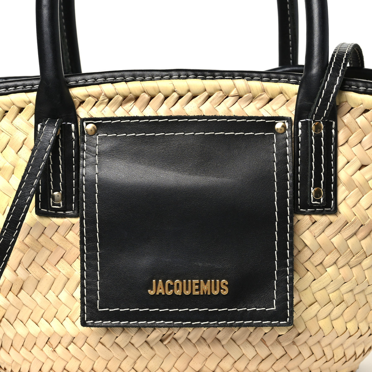 Raffia Le Petit Panier Soli Black