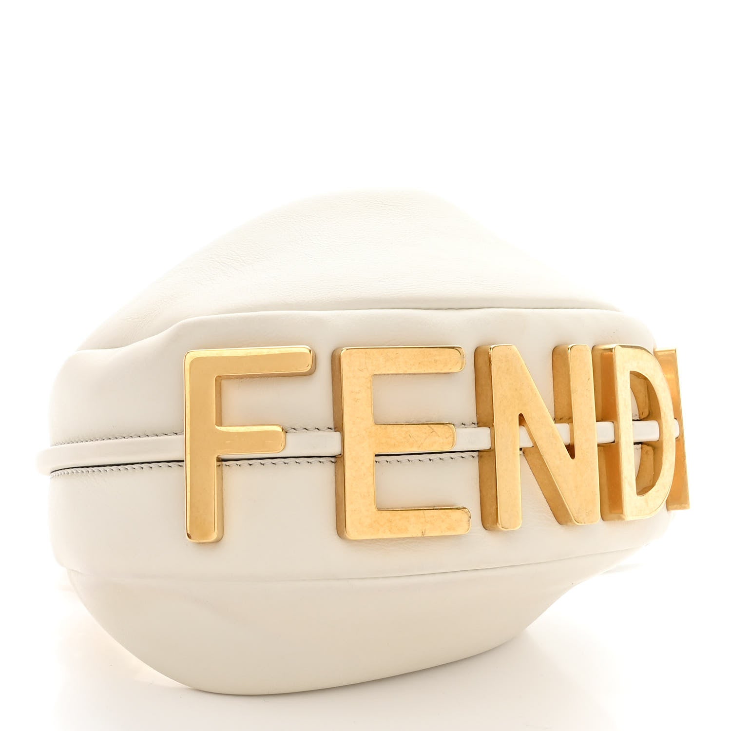 Fendi Vitello Grace Matte Mini Fendigraphy Hobo Bag White Ice 4 of 16