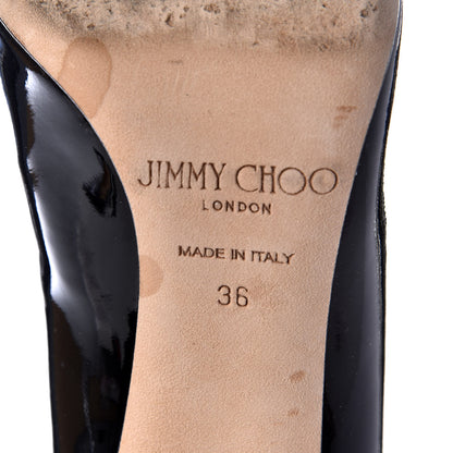 Jimmy Choo Patent Pointy Toe Romy 100 Pumps 36 Black 18 of 19