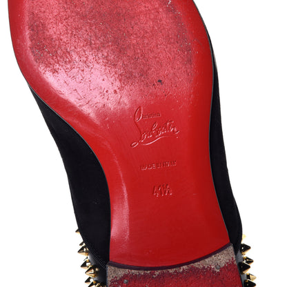 Christian Louboutin Velvet Tassel Spikes Mens Flat Loafers 41.5 Black 7 of 8