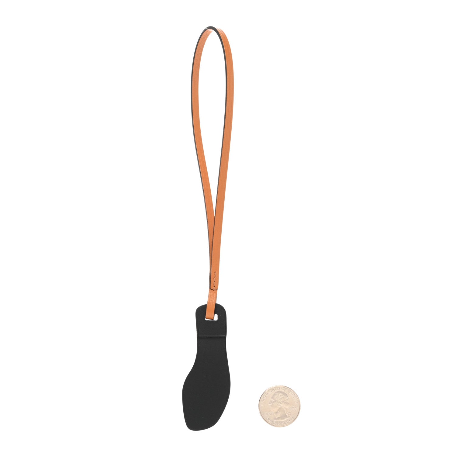 Hermes Lizard Butler Calfskin Hunter Oran Nano Bag Charm Black 2 of 4