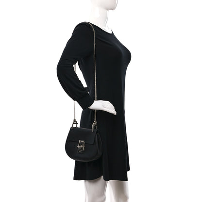 Chloe Grained Lambskin Mini Drew Shoulder Bag Black 2 of 9