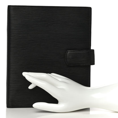 Louis Vuitton Epi Large Ring Agenda Cover Black 2 of 11