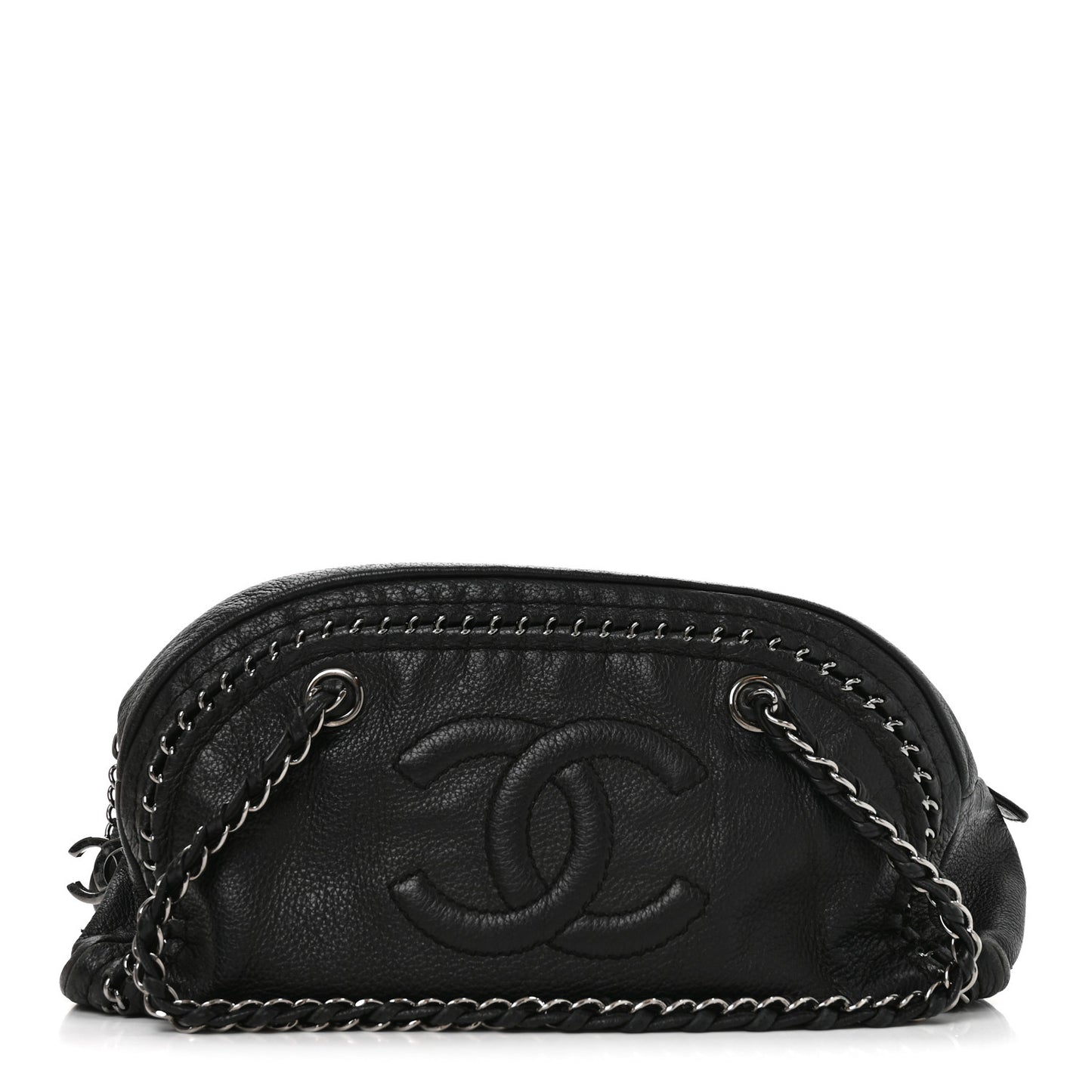 Deerskin Luxe Ligne Medium Bowler Black