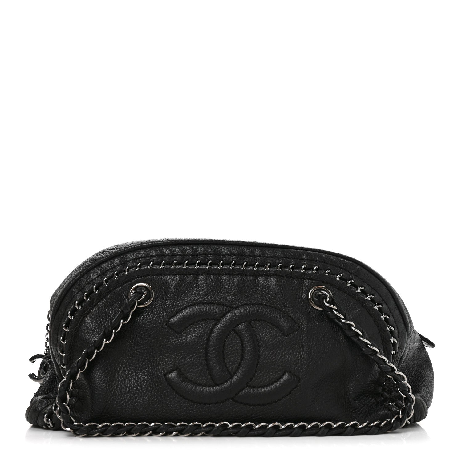 Chanel Deerskin Luxe Ligne Medium Bowler Black 1 of 9