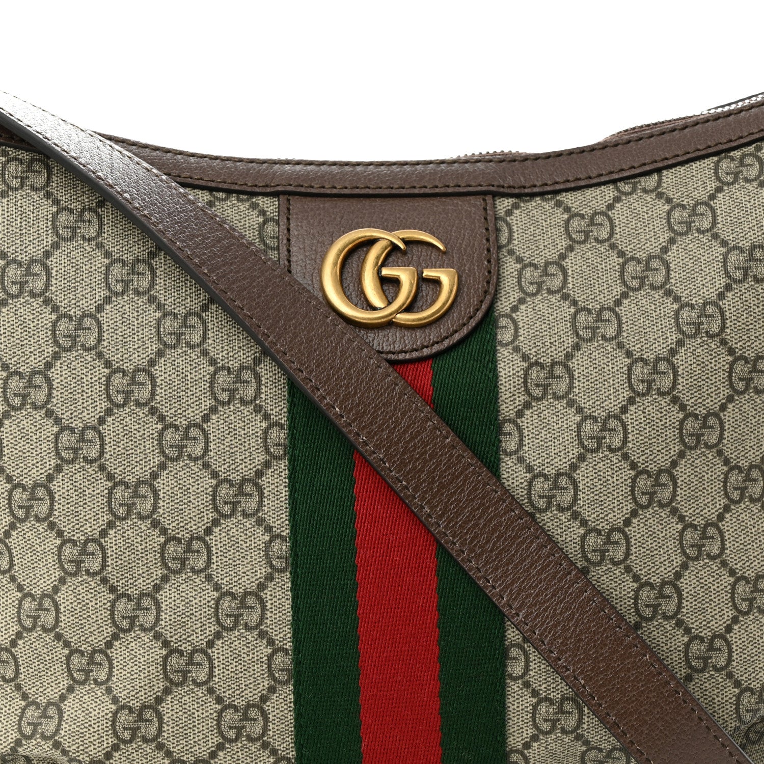 Gucci GG Supreme Monogram Web Small Ophidia Half Moon Hobo Brown 8 of 10