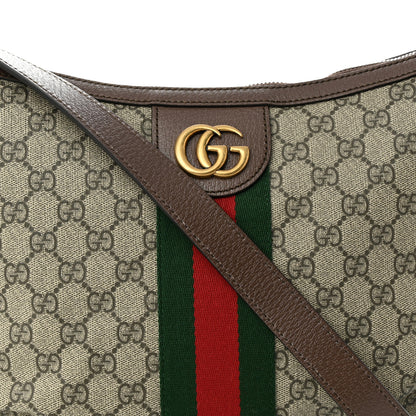 Gucci GG Supreme Monogram Web Small Ophidia Half Moon Hobo Brown 8 of 10