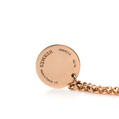Hermes 18K Rose Gold Diamond PM Ex-Libris Bracelet LG 3 of 4