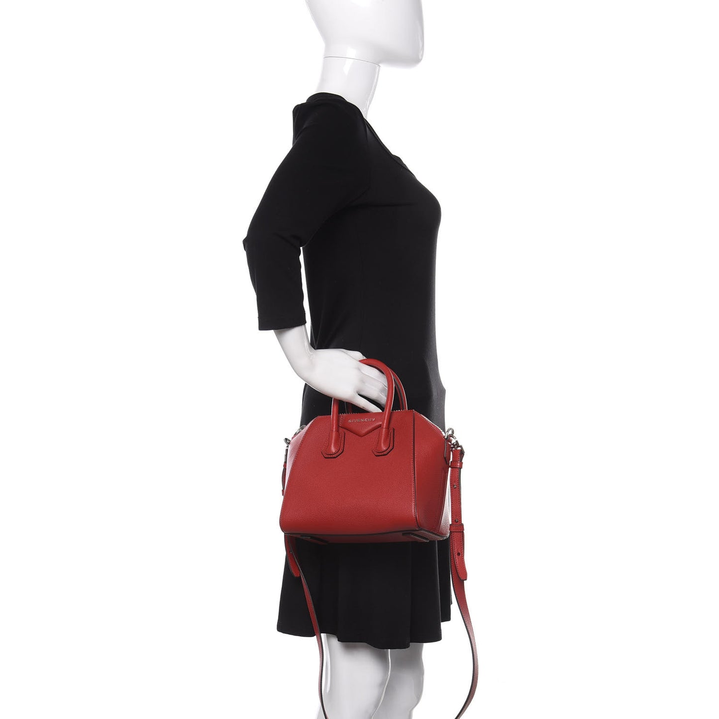 Sugar Goatskin Mini Antigona Medium Red