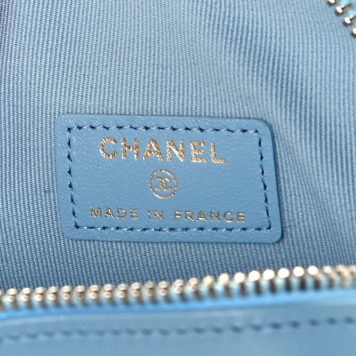 Chanel Lambskin Quilted CC In Love Heart Clutch With Chain Light Blue 6 of 11