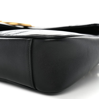 Gucci Calfskin Matelasse Medium GG Marmont Shoulder Bag Black 10 of 10