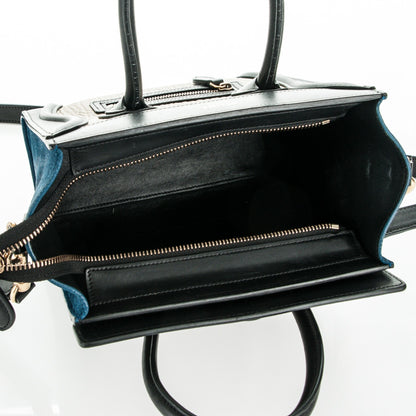 Celine Bullhide Calfskin Suede Nano Tri-Color Luggage Multicolor 5 of 6