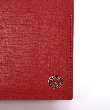 Gucci Textured Calfskin Medium Betty Chain Wallet Tabasco Red 9 of 10