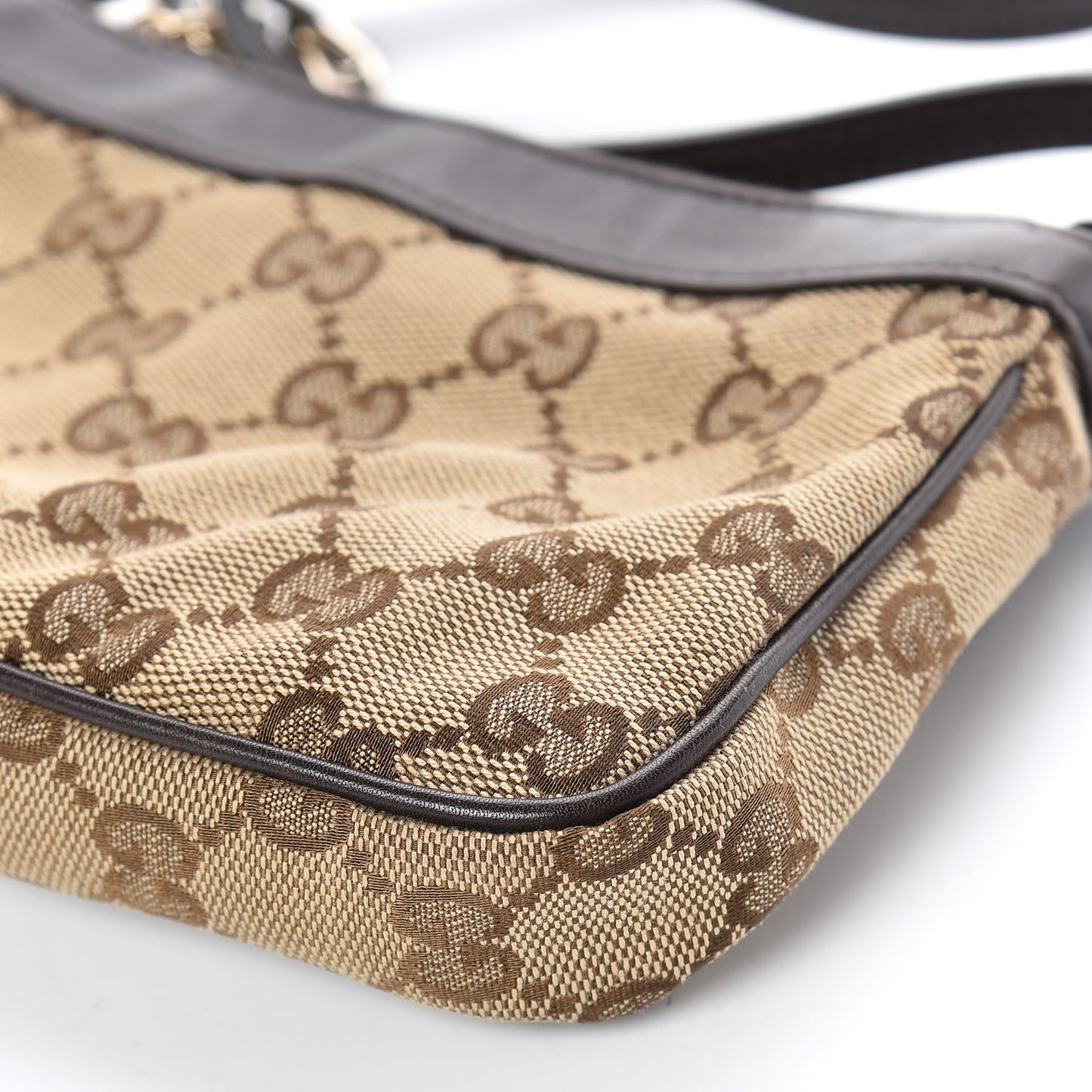 Monogram GG Heart Charm Crossbody Pochette Brown