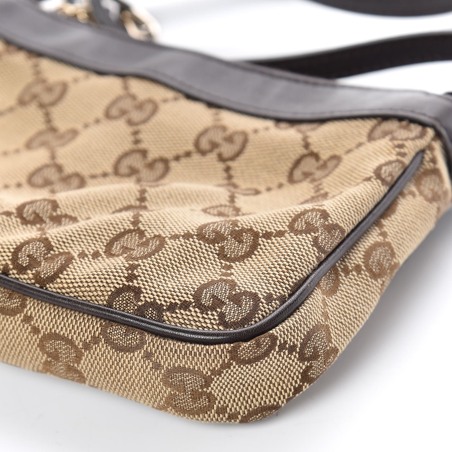 Gucci Monogram GG Heart Charm Crossbody Pochette Brown 9 of 9