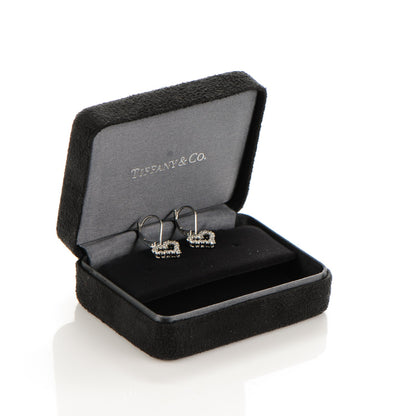 Tiffany Platinum Diamond Heart Drop Earrings 5 of 5