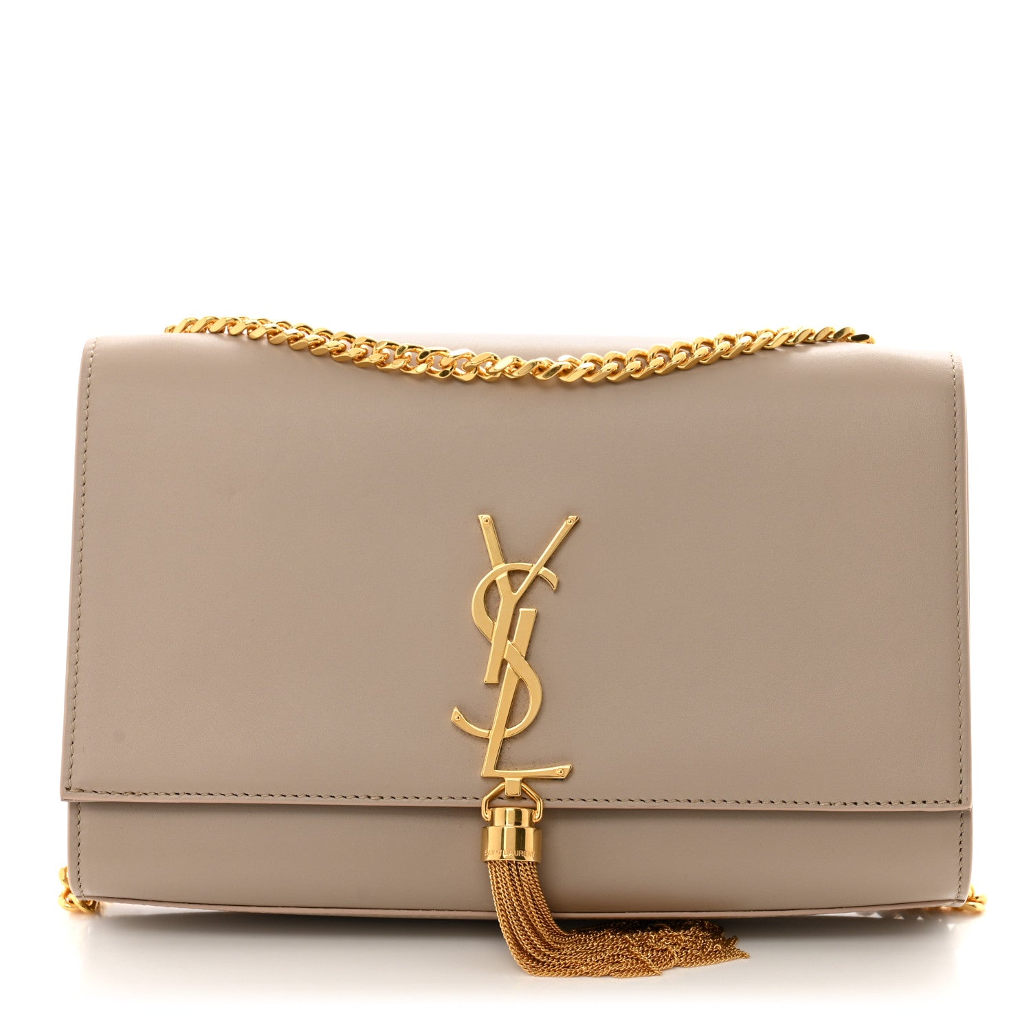 Saint Laurent Smooth Calfskin Medium Classic Monogram Kate Tassel Satchel Light Natural 1 of 11
