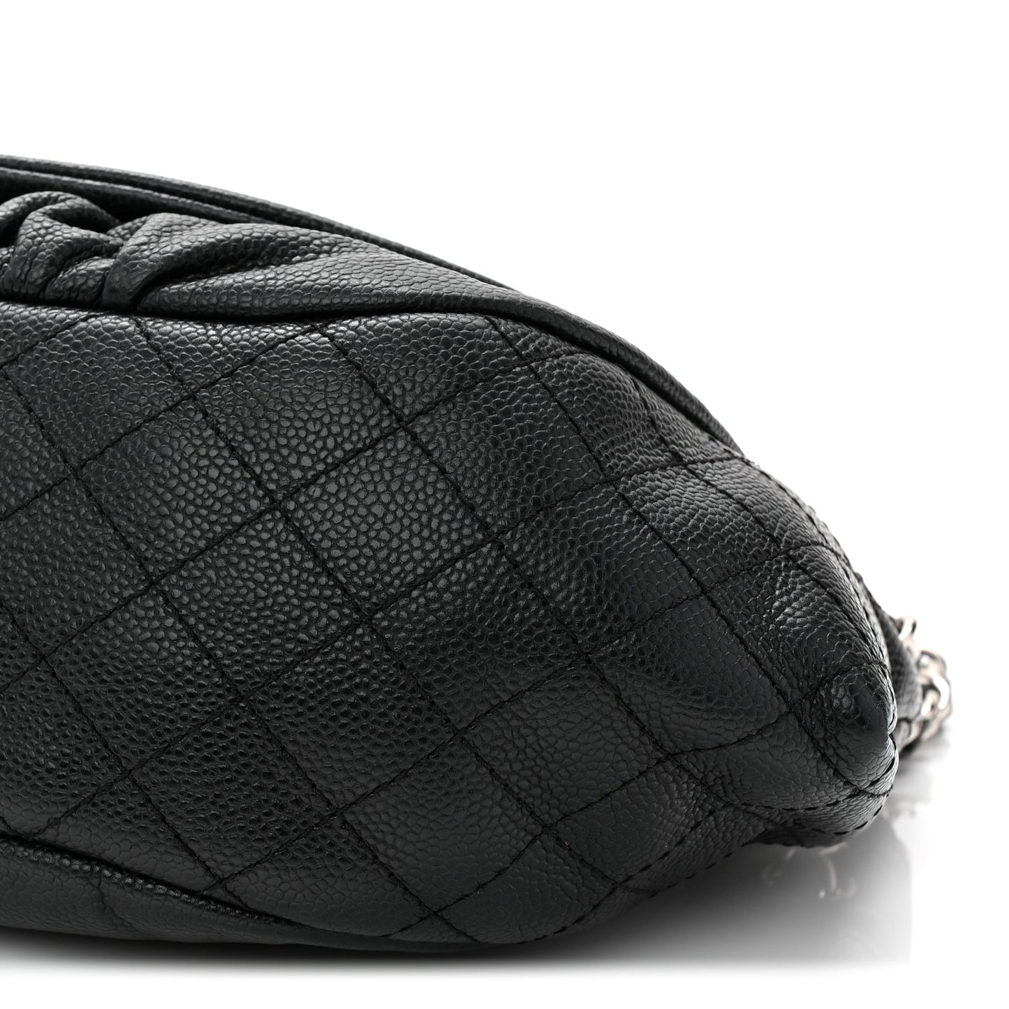 Caviar Half Moon Large Flap Black