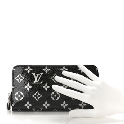 Louis Vuitton Snakeskin Monogram Zippy Padlock Wallet Black 2 of 9