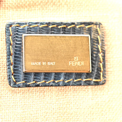 Fendi Denim Lizard Baguette Blue 6 of 10