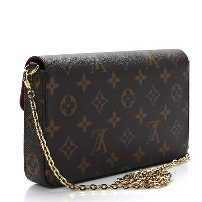 Louis Vuitton Monogram Pochette Felicie Chain Wallet Fuchsia 4 of 9