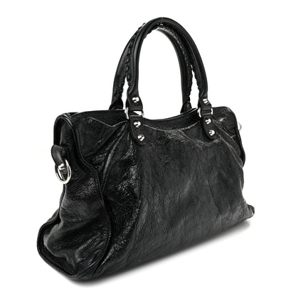 Balenciaga Agneau Arena Silver Hardware Medium Le City Black 3 of 10