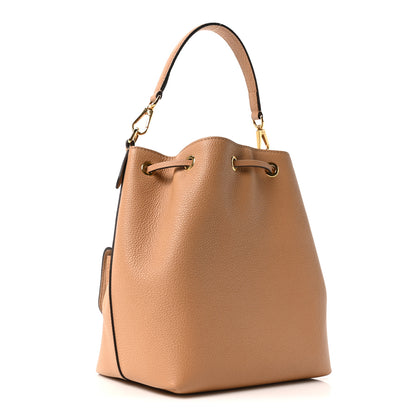 Louis Vuitton Calfskin Lockme Bucket MM Arizona Beige 3 of 10
