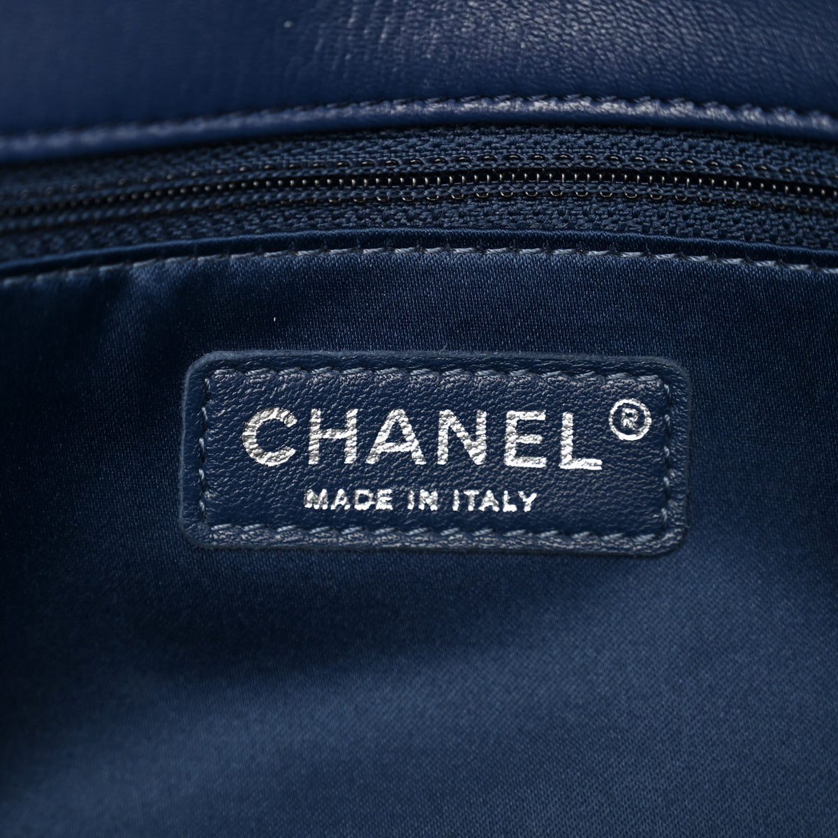 Chanel Lambskin Quilted Medium CC Crossing Flap Blue 6 of 11