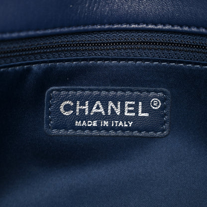 Chanel Lambskin Quilted Medium CC Crossing Flap Blue 6 of 11