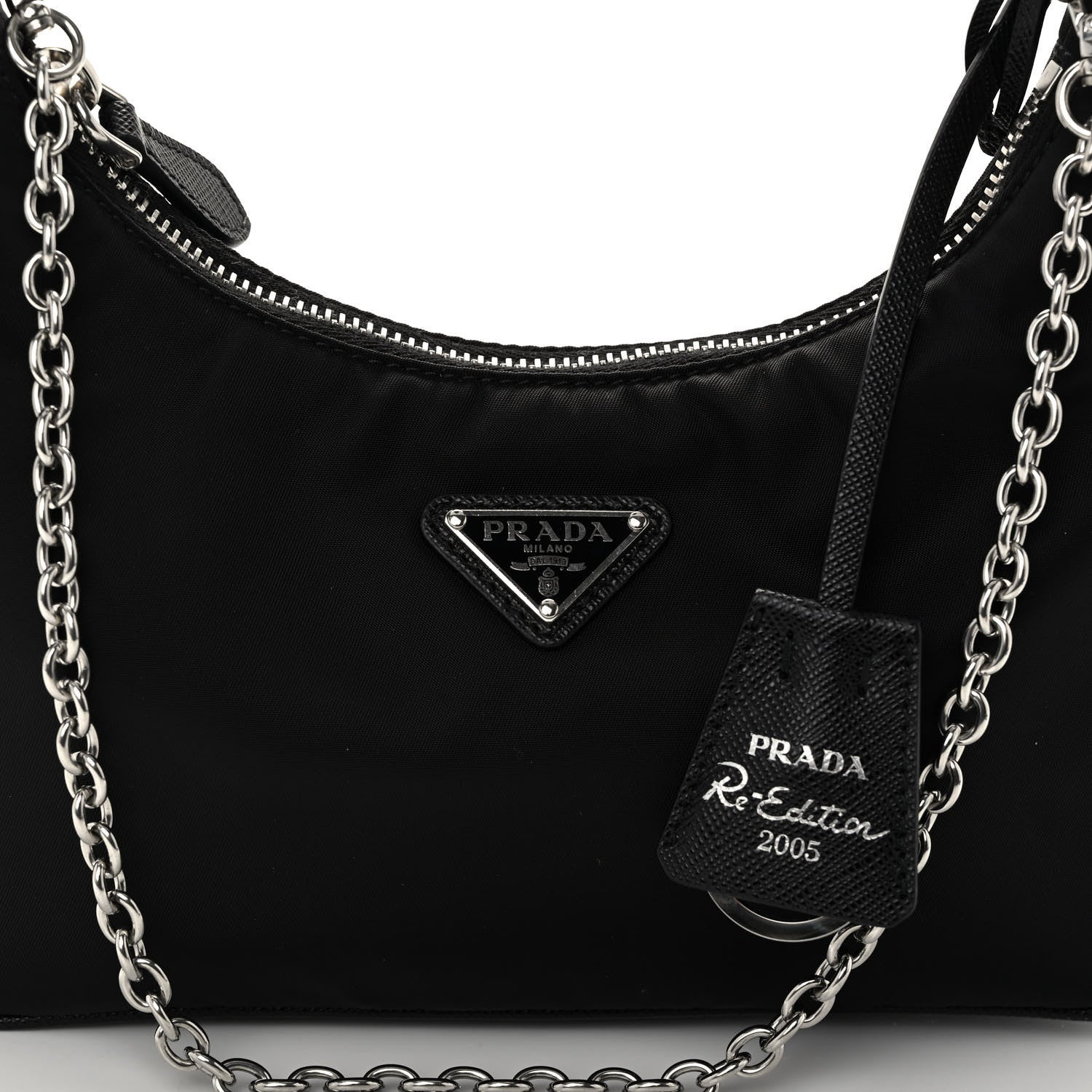 Prada Nylon Re-Edition 2005 Shoulder Bag Black 7 of 9