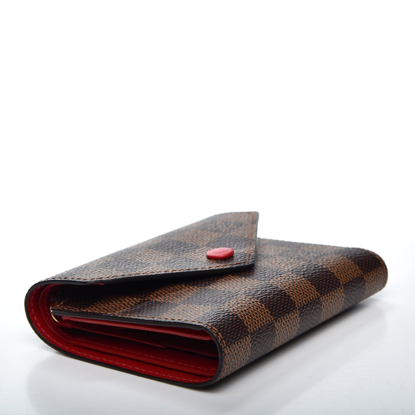 Damier Ebene Victorine Wallet Red
