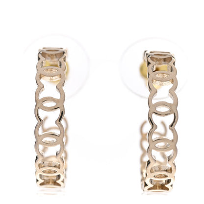 Chanel Metal CC Hoop Earrings Gold 1 of 6