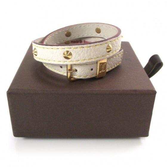 Louis Vuitton Suhali Double Tour Bracelet White 3 of 6