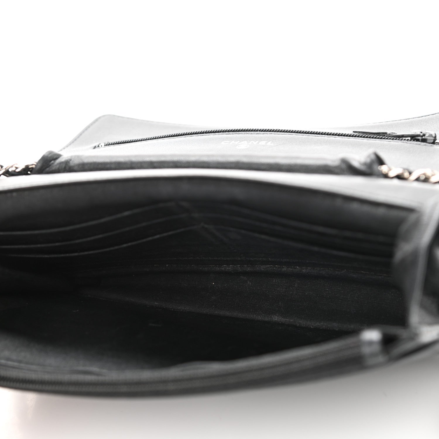 Chanel Caviar Timeless CC Wallet On Chain WOC Black 5 of 14