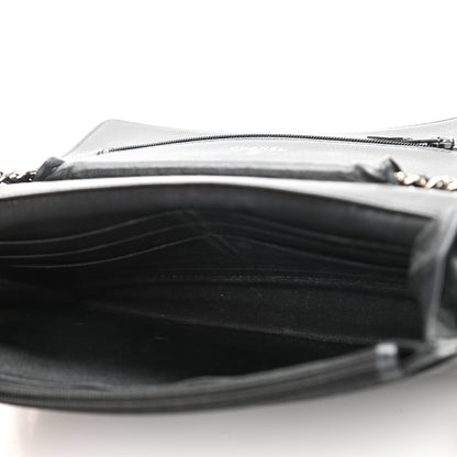 Chanel Caviar Timeless CC Wallet On Chain WOC Black 5 of 14