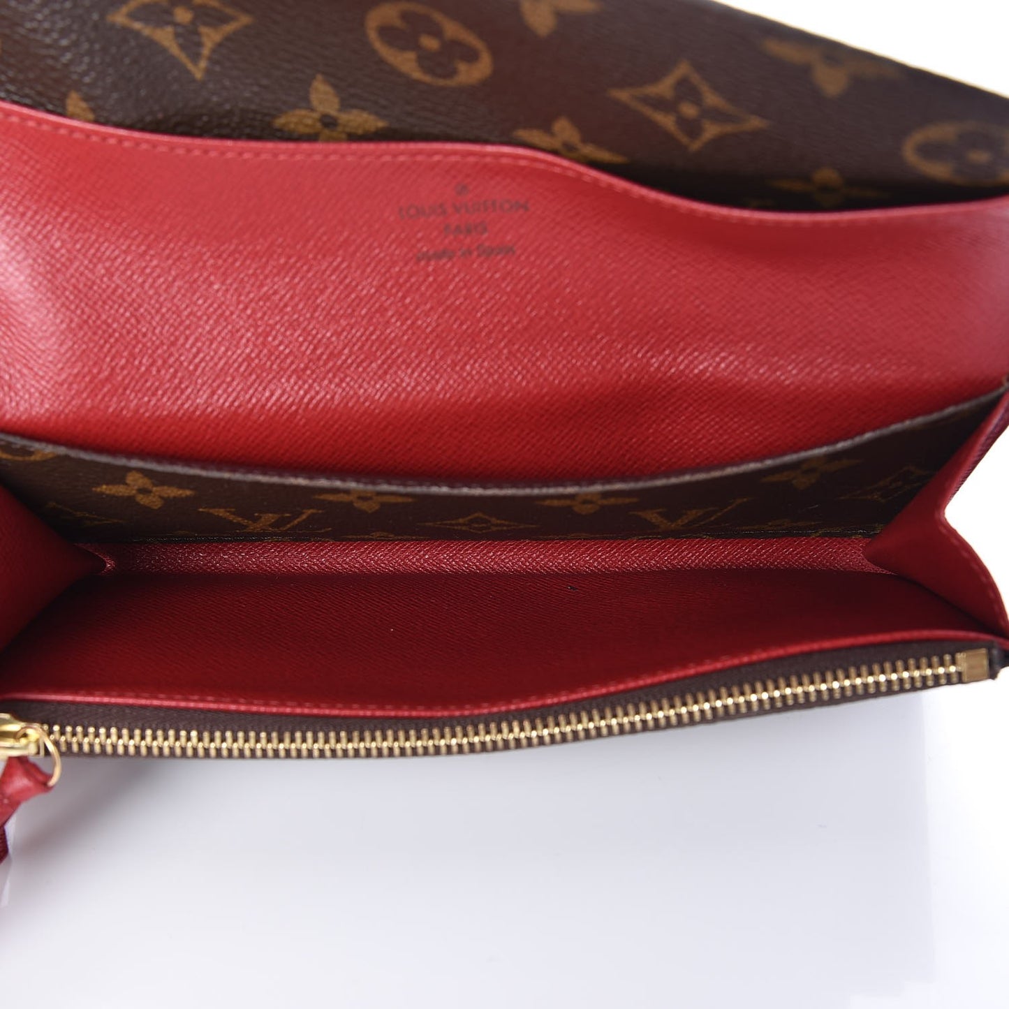 Monogram Emilie Wallet Red