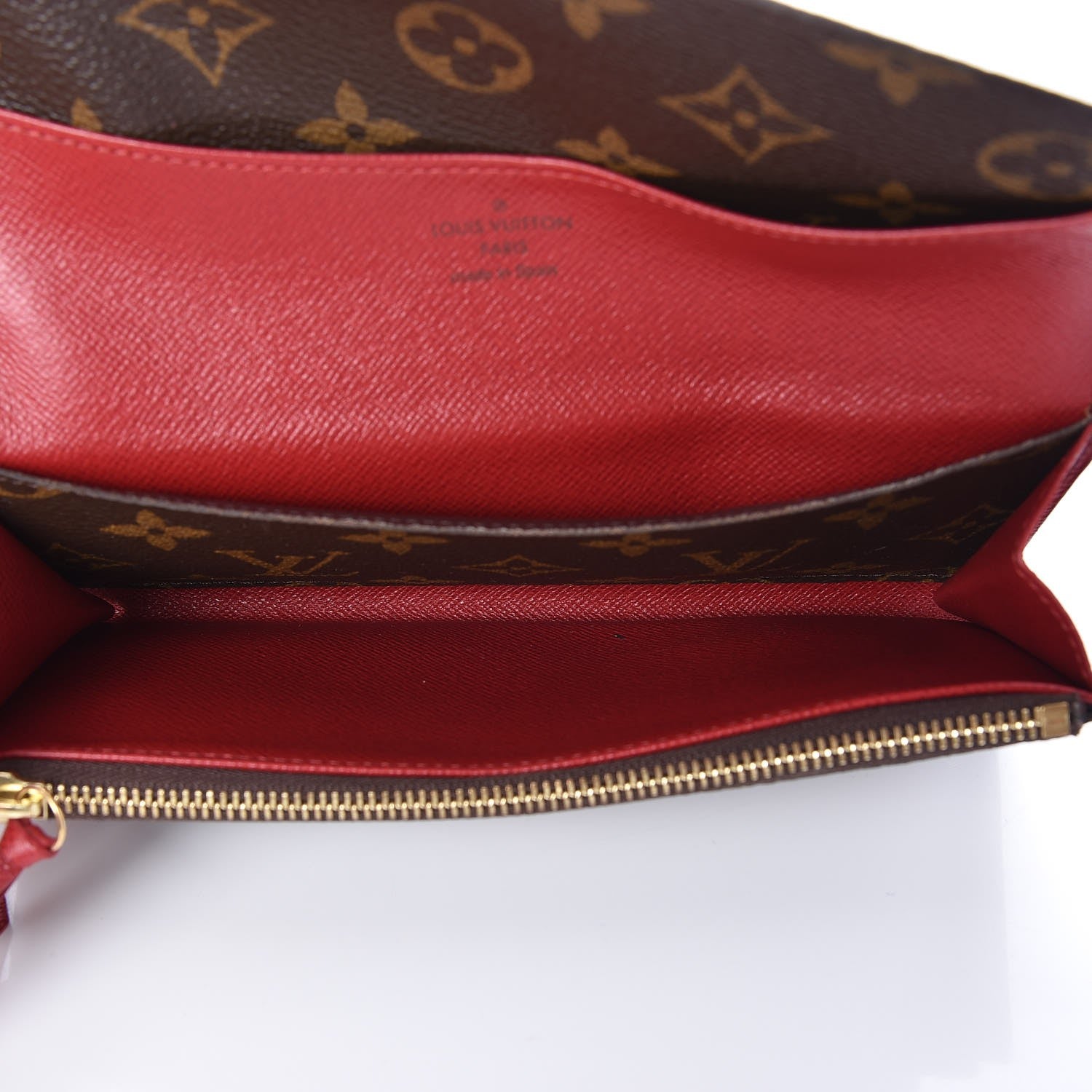 Louis Vuitton Monogram Emilie Wallet Red 5 of 7