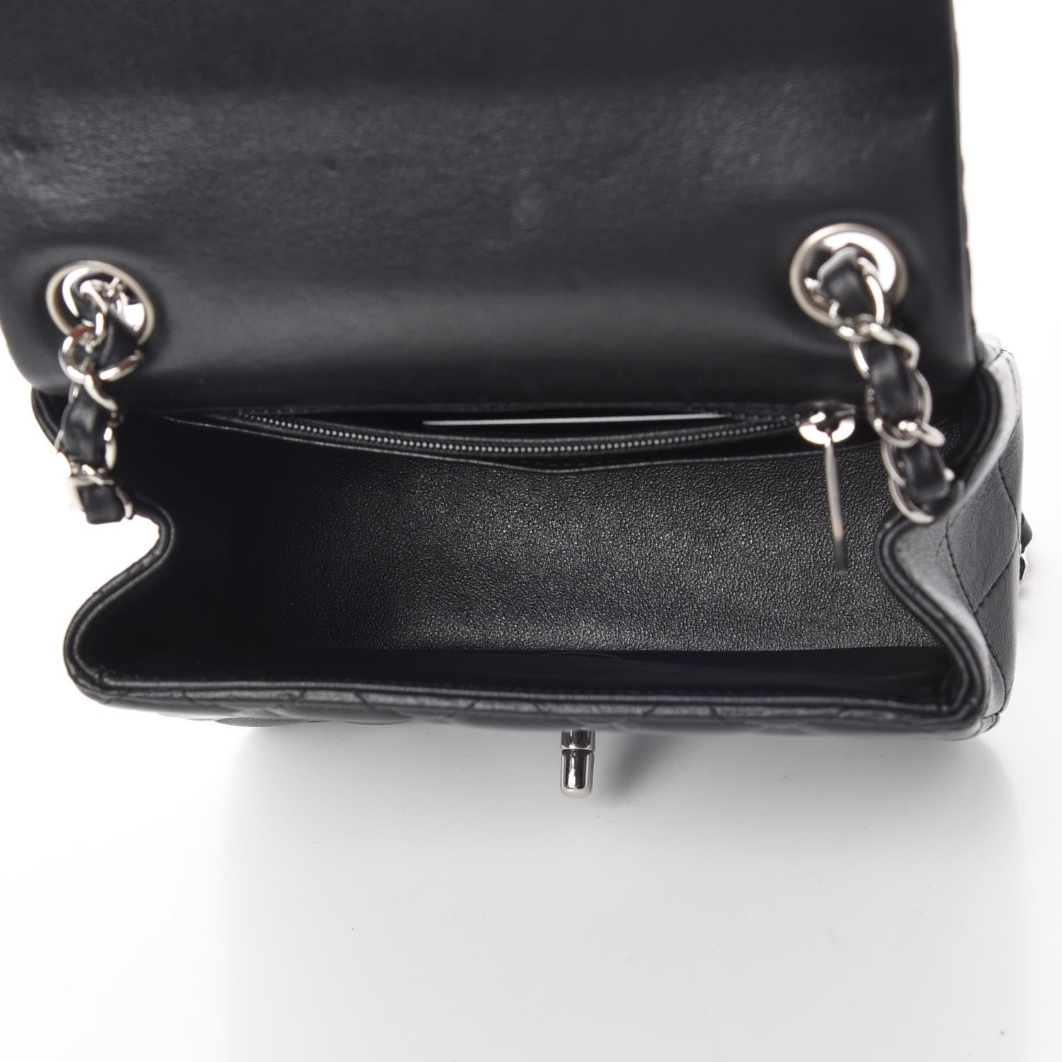 Chanel Lambskin Quilted Mini Square Flap Black 7 of 10