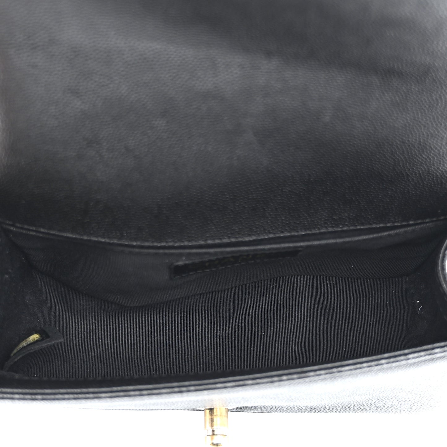 Caviar Quilted Small Boy Flap Black