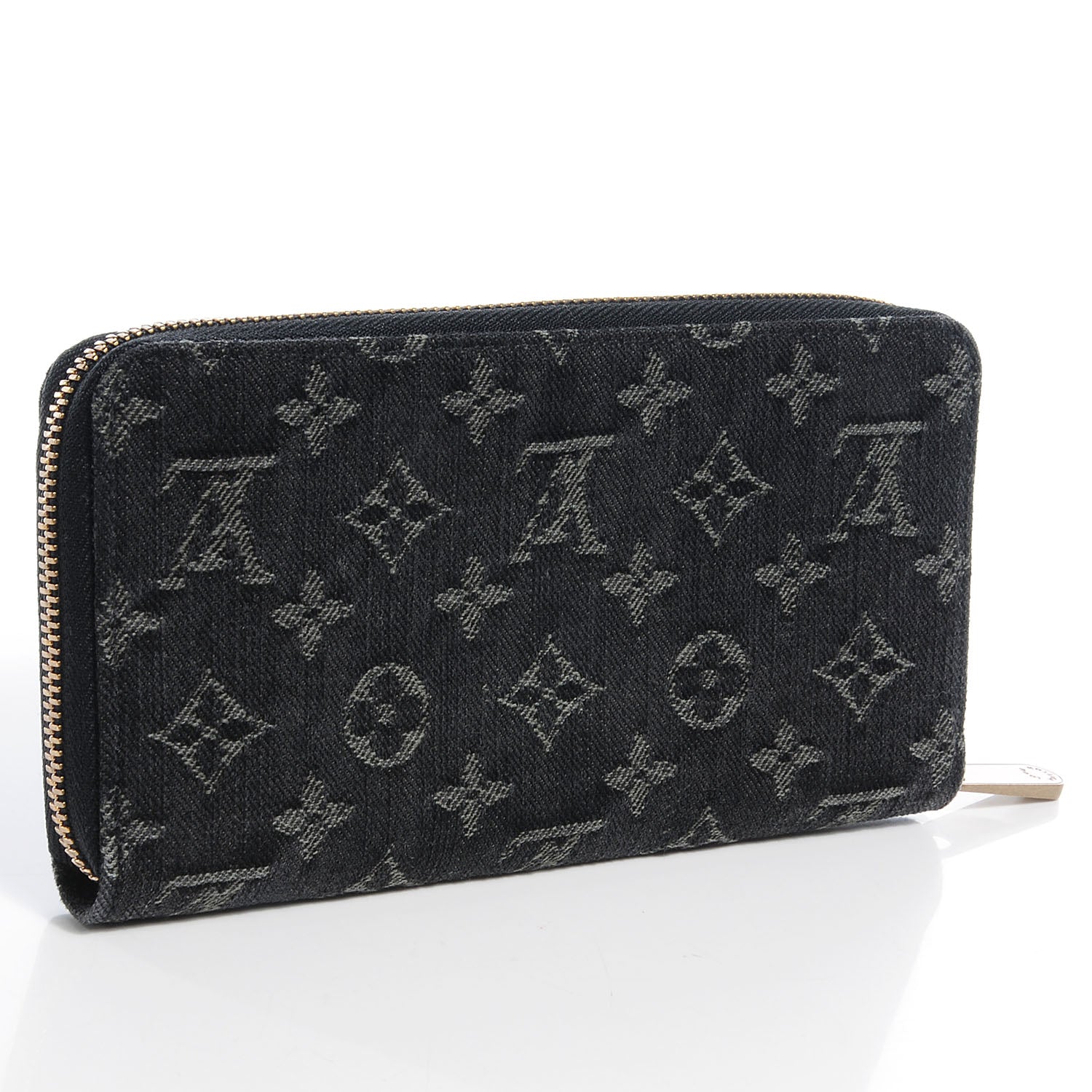 Louis Vuitton Denim Zippy Wallet Black 3 of 7