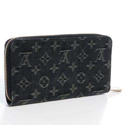 Louis Vuitton Denim Zippy Wallet Black 3 of 7