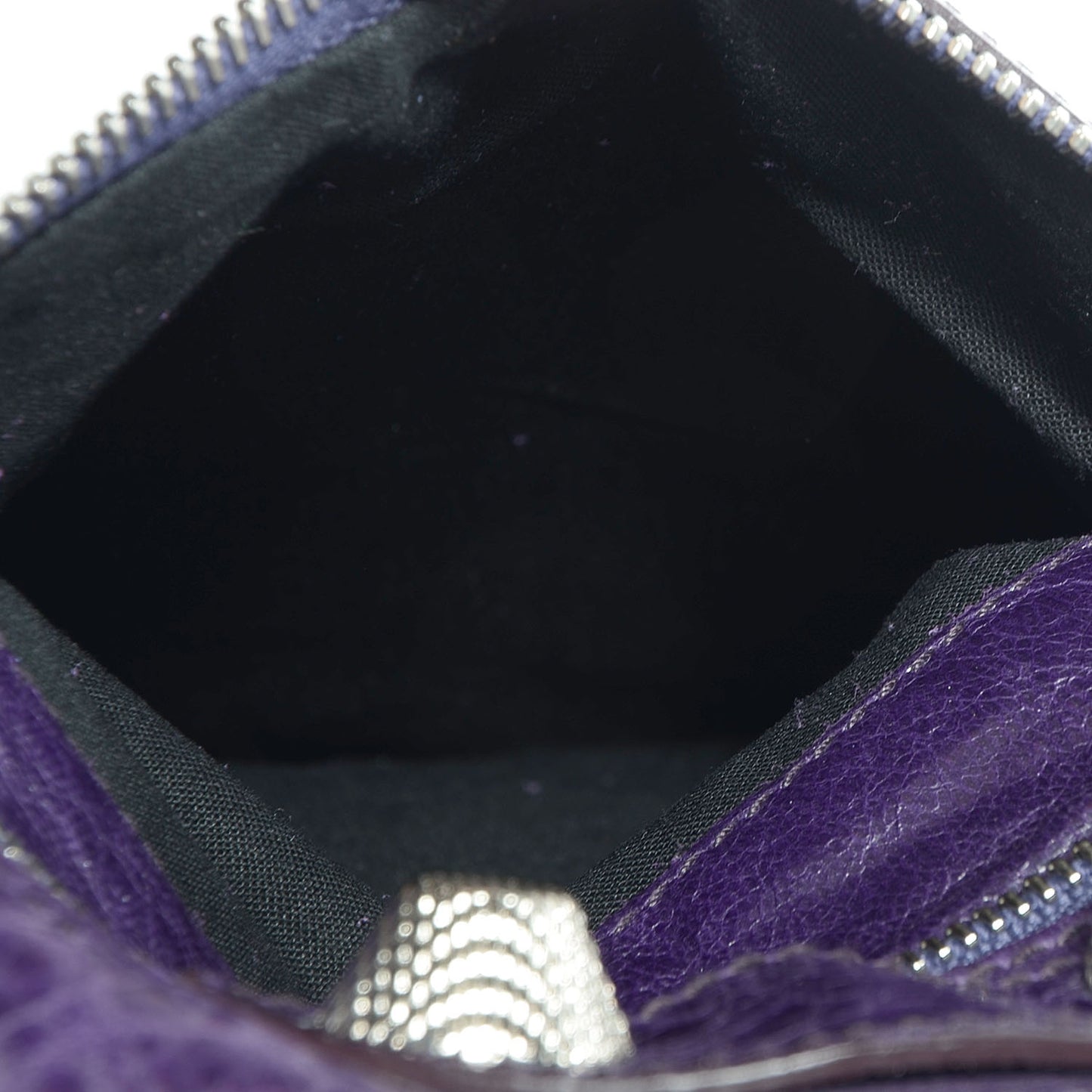 Chevre Giant 21 Silver Hardware Envelope Clutch Violet