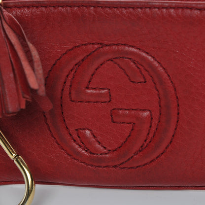 Gucci Pebbled Calfskin Soho Key Case Red 9 of 11