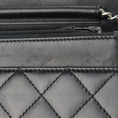 Chanel Lambskin Quilted Wallet On Chain WOC Black 17 of 19